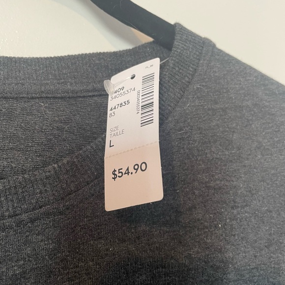 Charcoal grey fleece dress Reitmans Hyba L - Picture 2 of 7